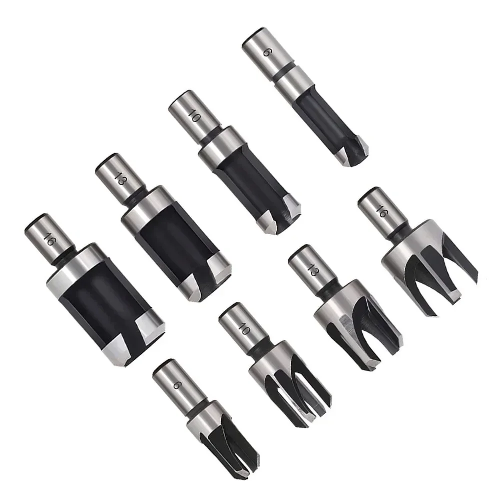 4/8 pz legno Plug Cutter trapano utensile da taglio punta da trapano lavorazione del legno punta da trapano in sughero casa accessori di ricambio per utensili elettrici fai da te