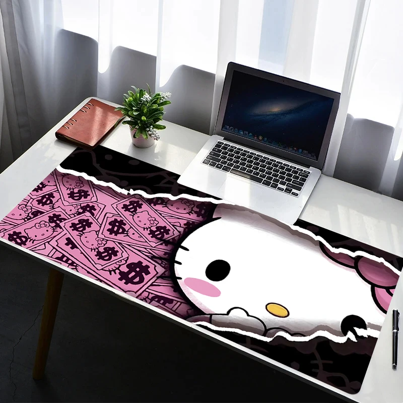 

Mouse Pad PC Non Slip Rubber Mousepad Laptop Gamer Cabinet Keyboard Pad Office Computer Gaming Desk Hello K-kitty HD Mouse Mat