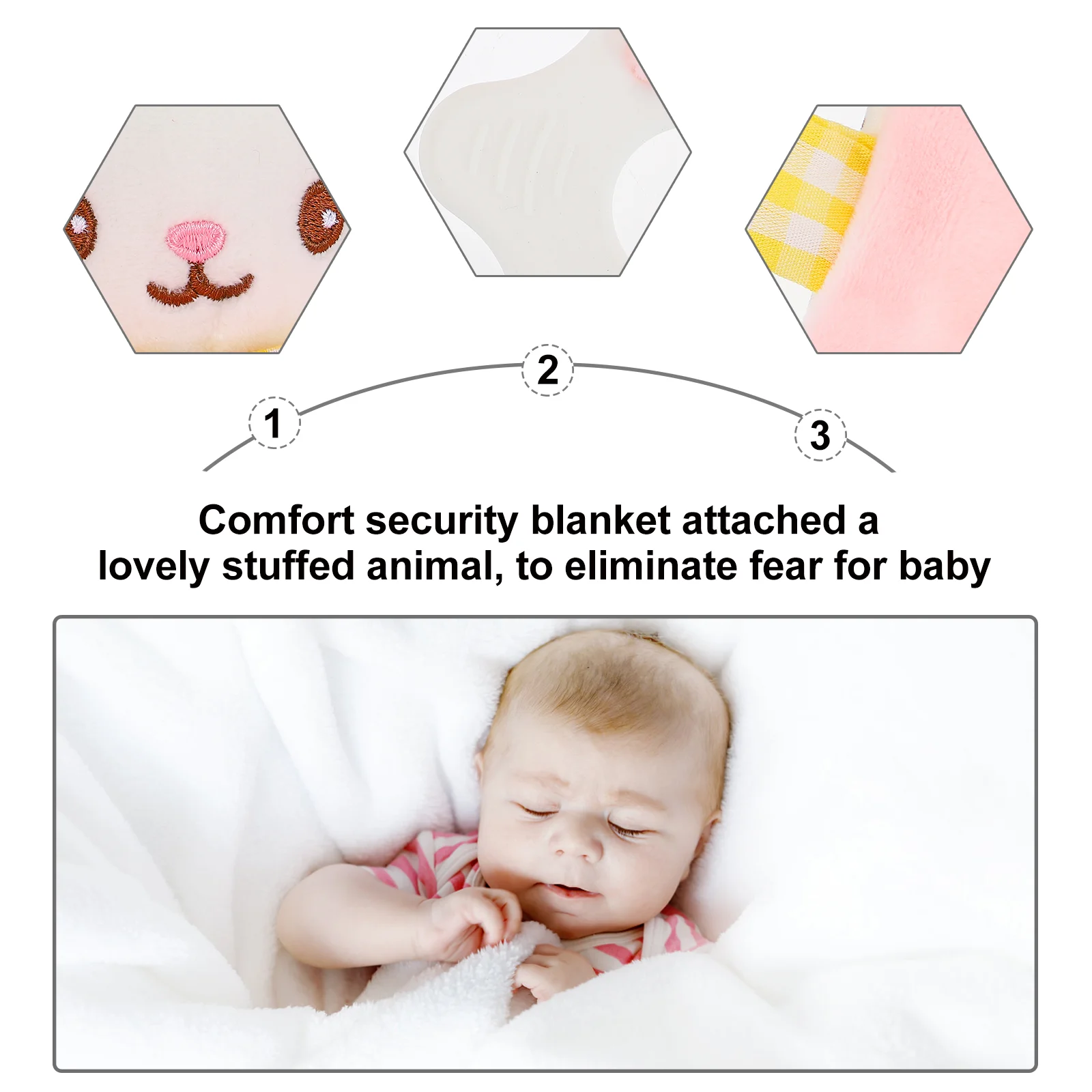 Baby Pacifier Cuddle Toy Sleeping Cartoon Appeasing Saliva Towel Plush Burp Cloth