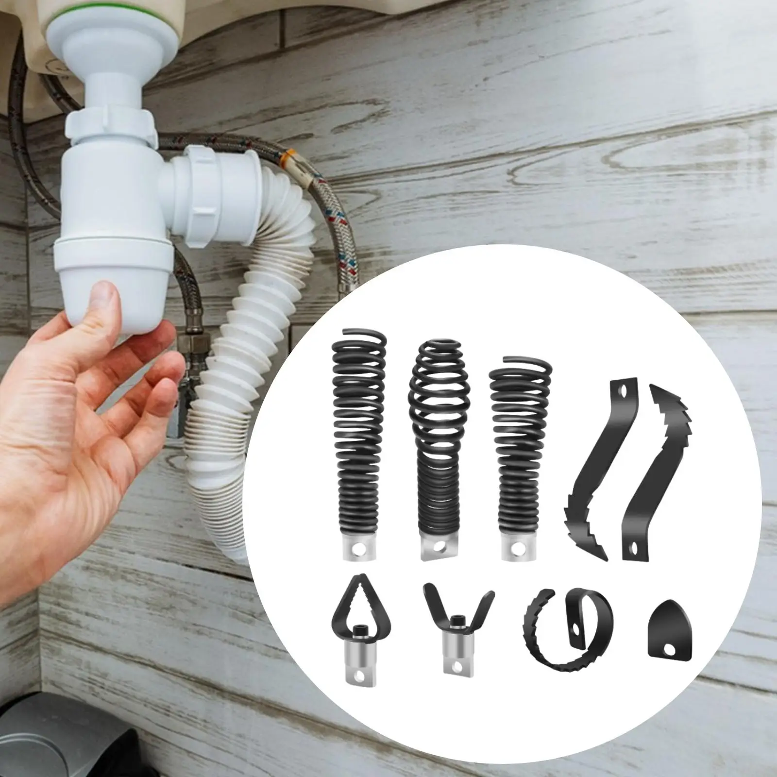 

Drain Cleaner Combination Cut Head Set Drain Clog Remover Efficient 16mm
