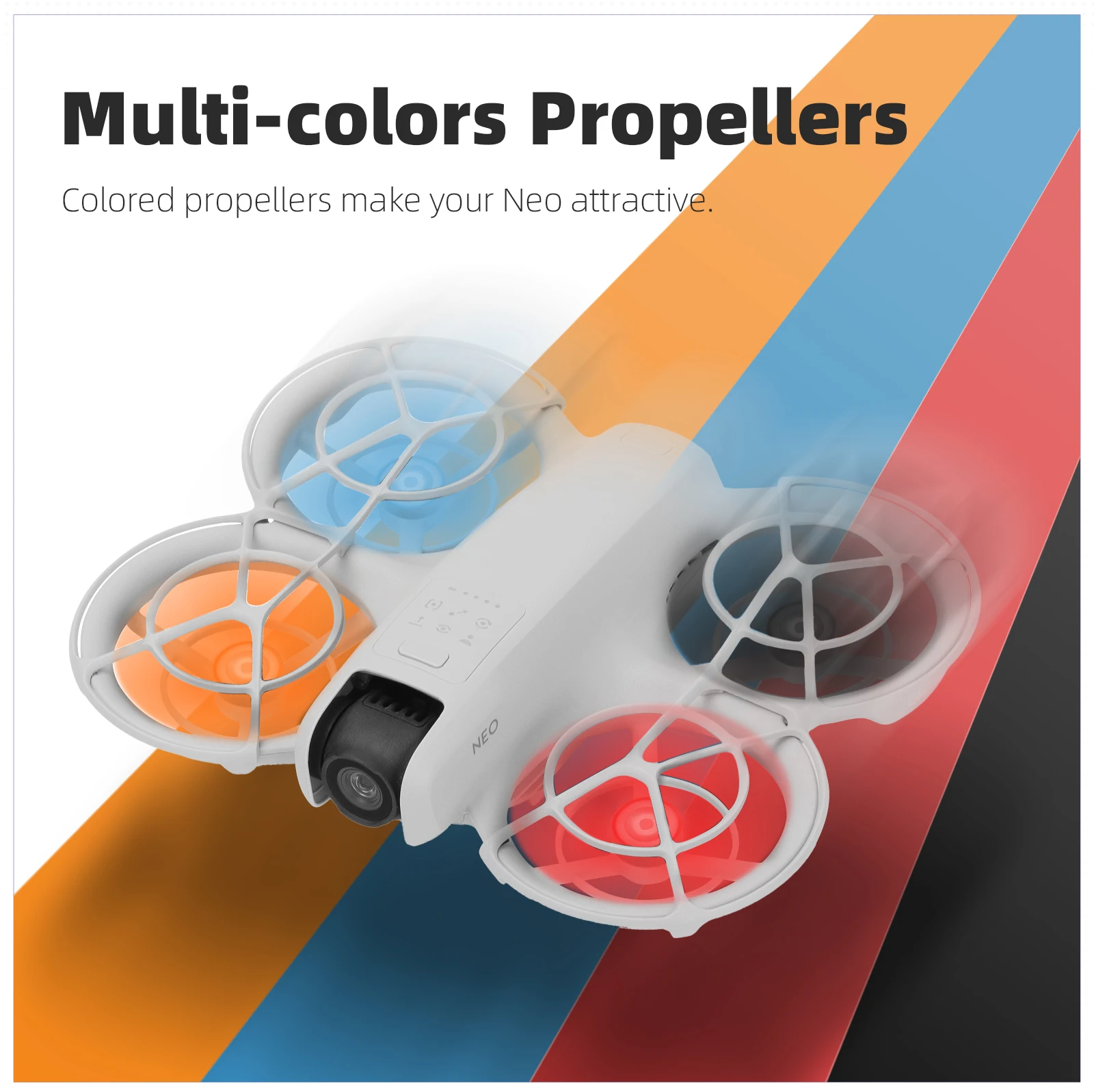 Color Propellers for DJI NEO Pocket Flying Camera 2016S Propellers Lightweight Drone Wing Accessories Plastic Orange Red Blue