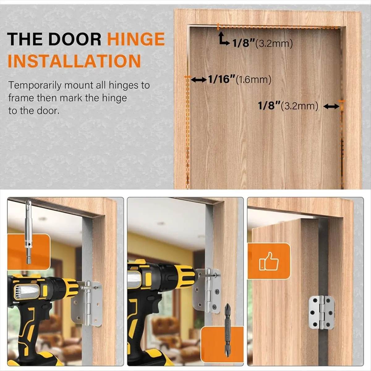 Door Hinge Template Door Hinge Jig Plastic Woodworking Hinge Slotting Locator Slotting Opener Jig for Hinge Installation
