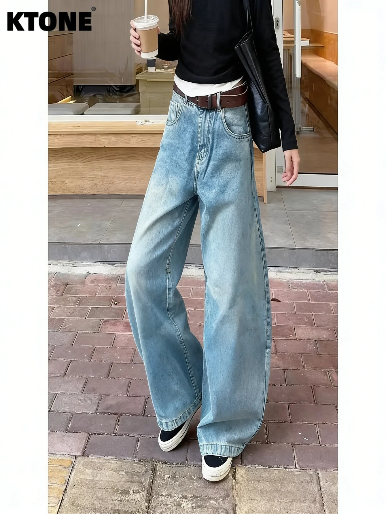 

Men's Loose Blue Jeans Y2k Clothes Street Original Drip Fashion For Man No accessories or belts included