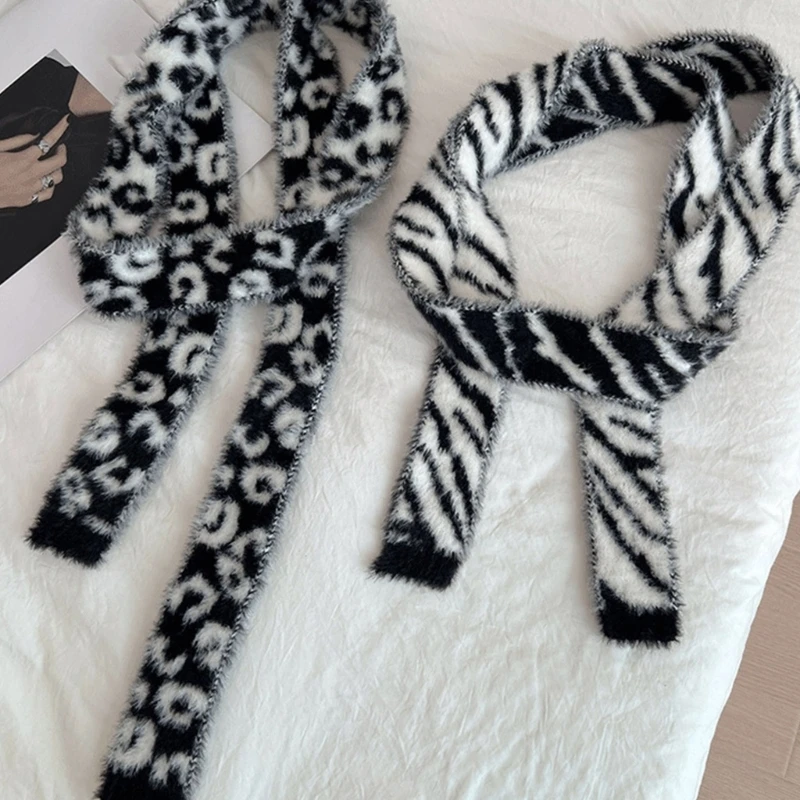 Faux Mink Furs Scarf Soft Comfortable Scarf Warm Light Weight Versatiles Scarf for Fashionable Women