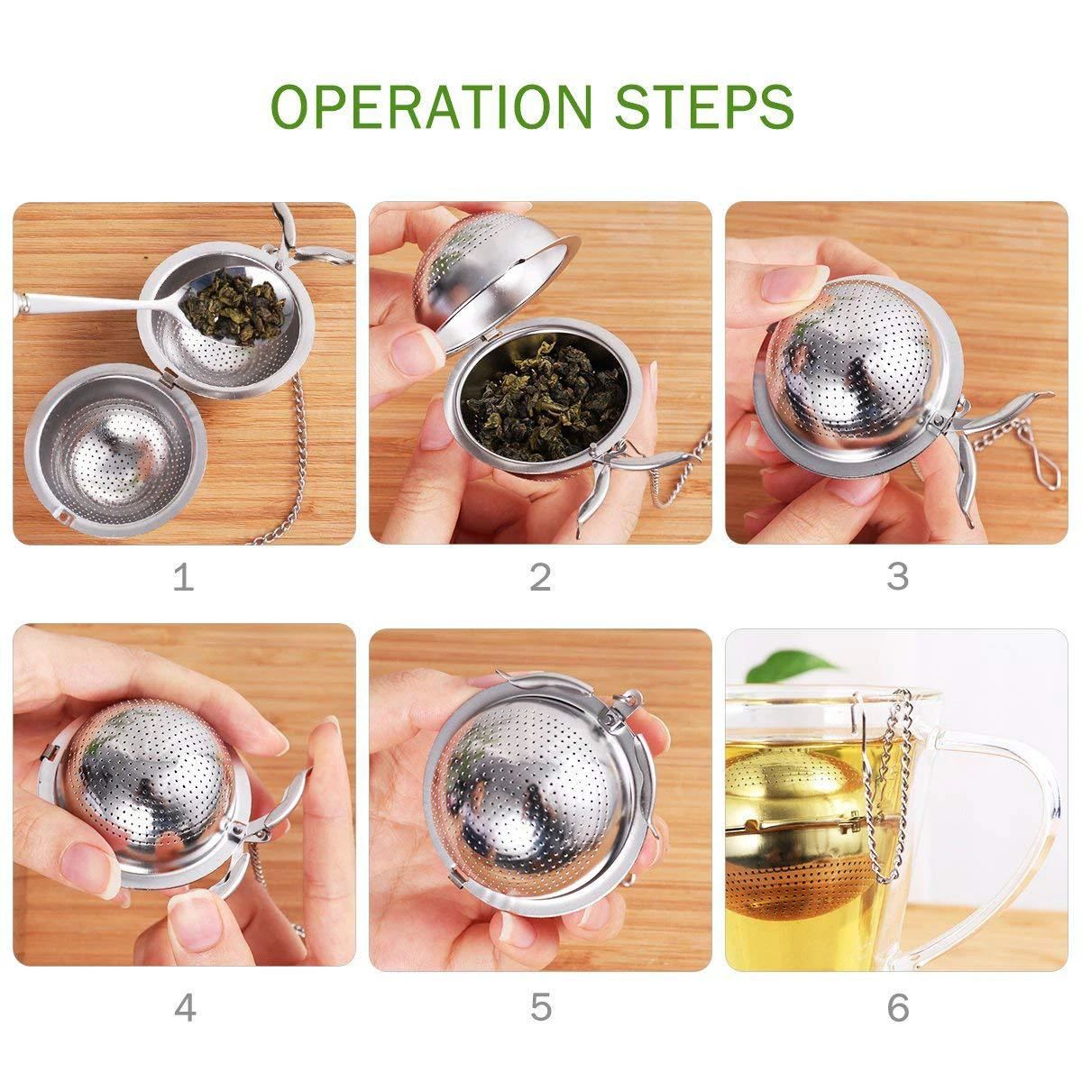 

2pcs StainlessSteelTeaFilter PracticalInfuserStrainer CreativeChicLeaker LooseLeafHerbsSpices TeaMaker ModernDesign