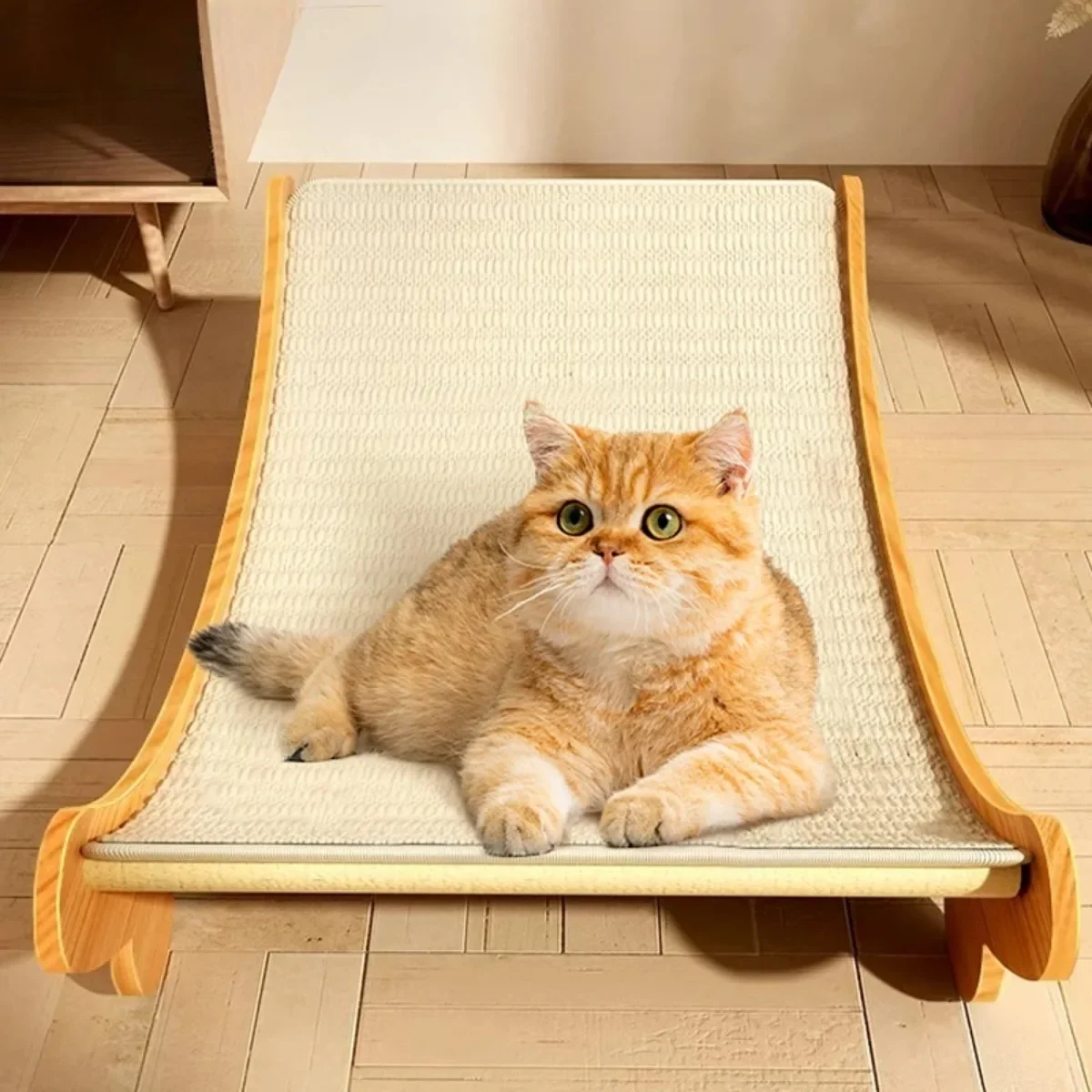 

Customizable Wooden Cat Scratching Pads Multifuction Cats Sleeping Bed Detachable Wear-resistant