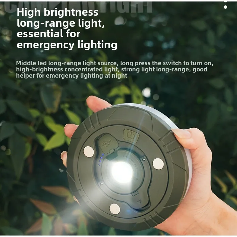Stringa di luce esterna, luce da campeggio, luce per tenda, stringa di luce retrattile, stringa di luce da campeggio multifunzionale per esterni