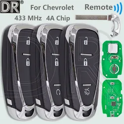 DR 4A Chip Locked 433MHz 2/3Button Proximity Car Remote Key With For Chevrolet Orlando JM Trax Tracker