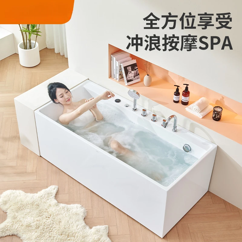 Home Smart Surf Massage Thermal Insulation Heating Integrated Acrylic Smart 1.3-1 Deep Soaking Bath