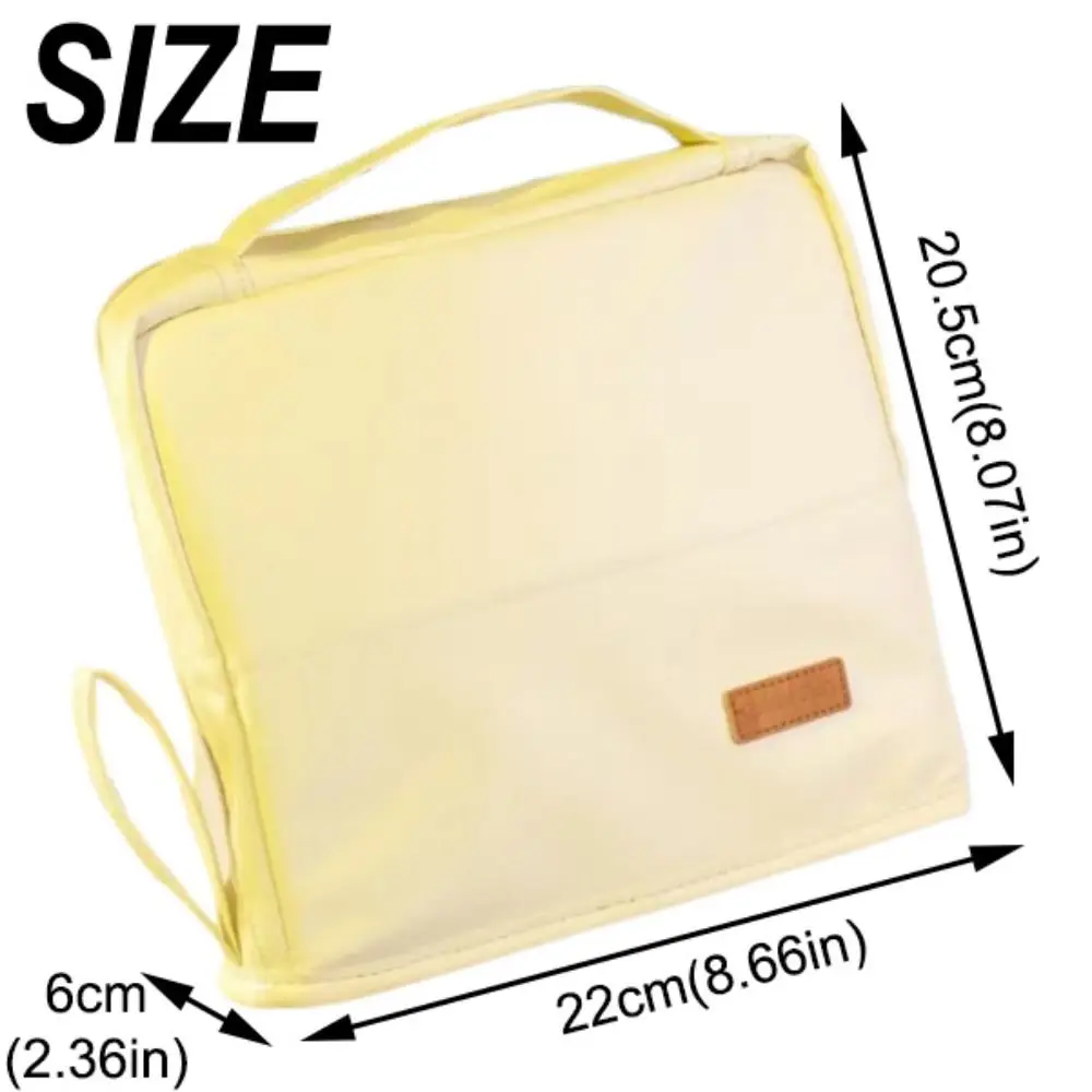 Portable Cosmetics Storage Bag PU Vertical Travel Makeup Organizer Standable Solid Color Vertical Pencil Case Outdoor