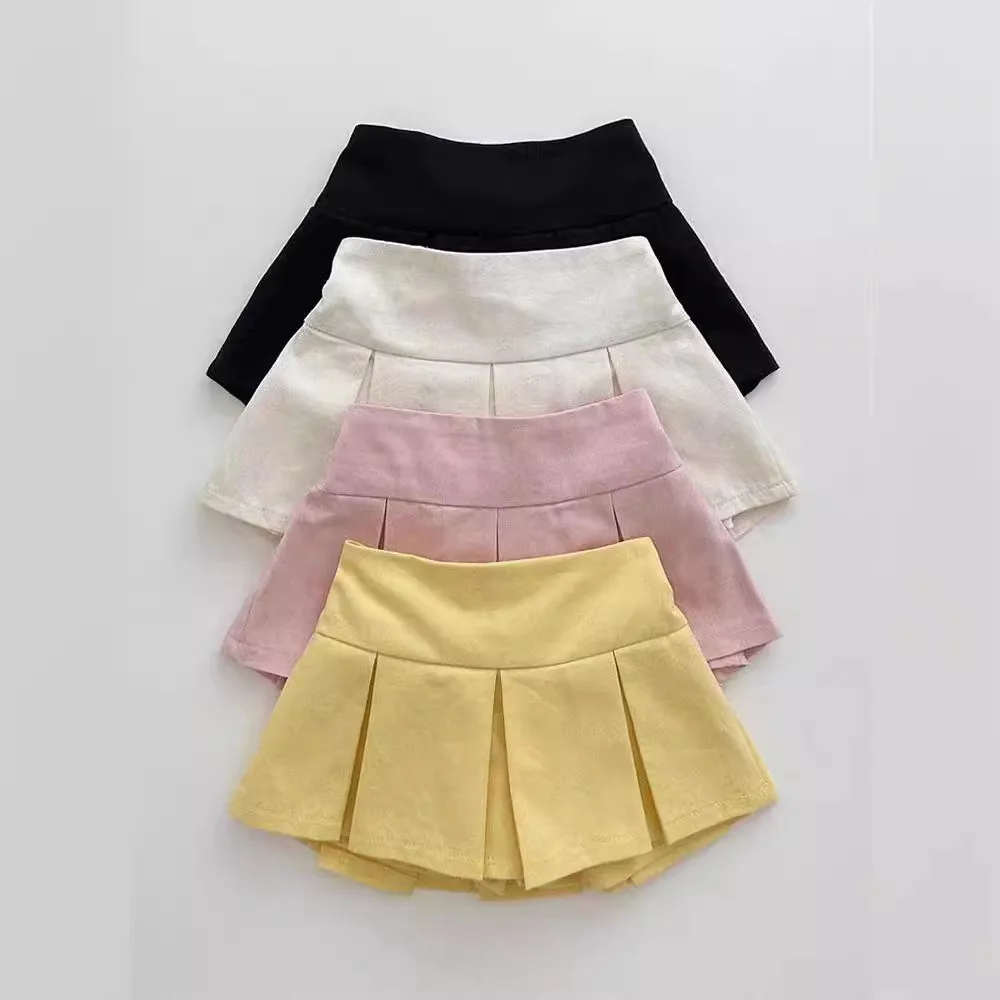 Summer New Baby Girl Infant Toddler Pure Cotton Pleated Skirt Dance Skirt Performance Suit Single Short Skirt Versatile