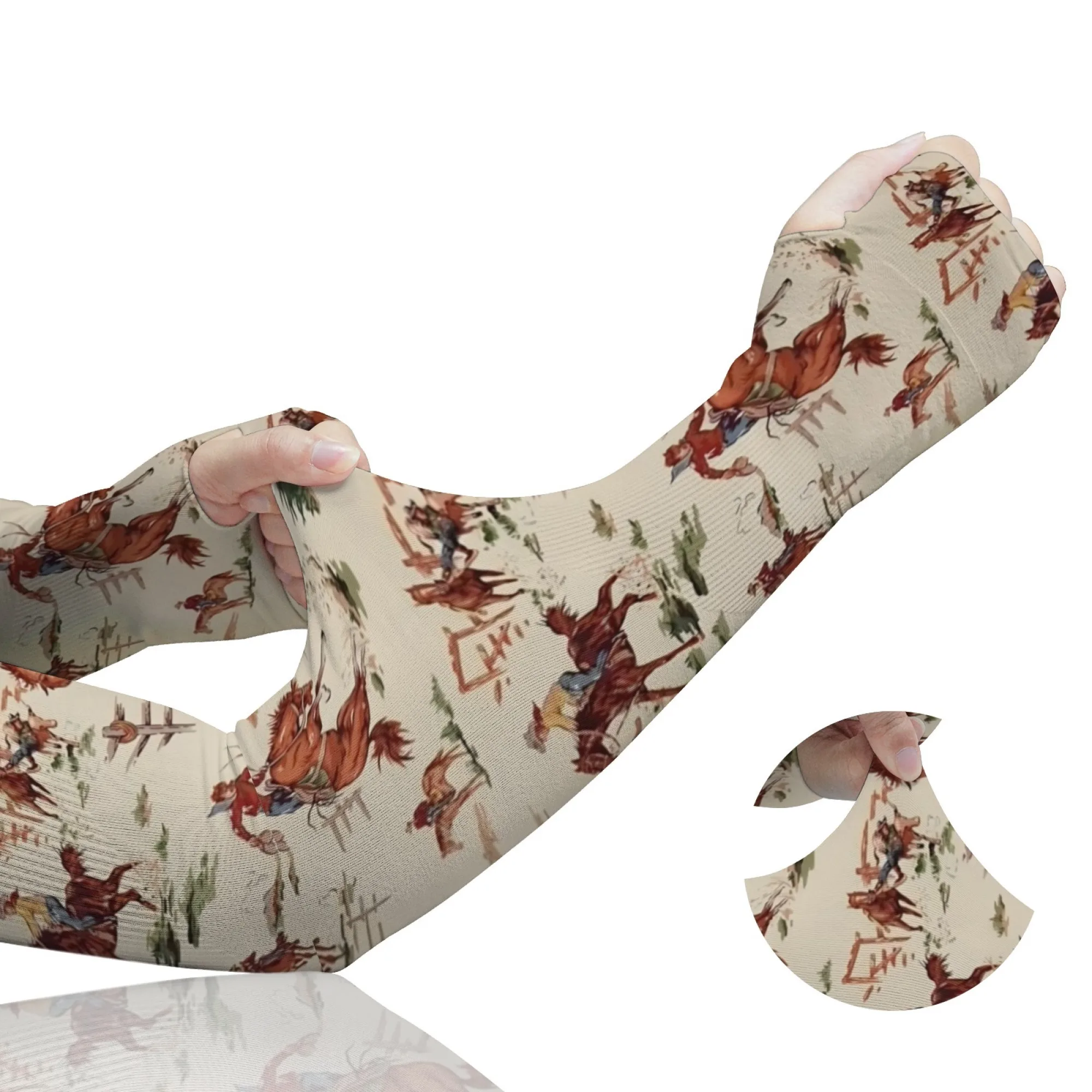 Wild West Cowboy Theme แขนแขนนุ่มสบายระบายอากาศได้ลื่น Unisex สวนกิจกรรมกลางแจ้งแขนป้องกันของขวัญ