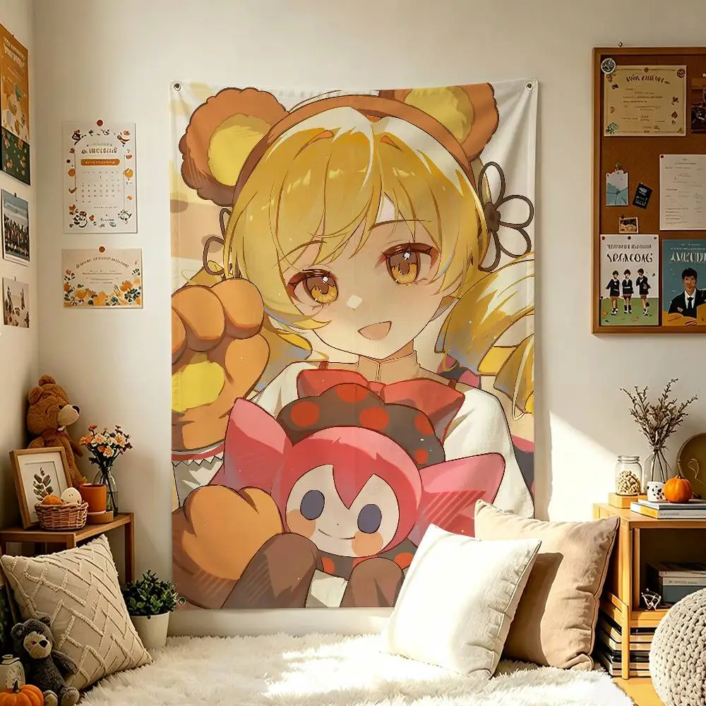 Anime P-Puella Magi M-Mami Tomoe Home Decor Wall Hanging Vertical Flags Indoor Outdoor