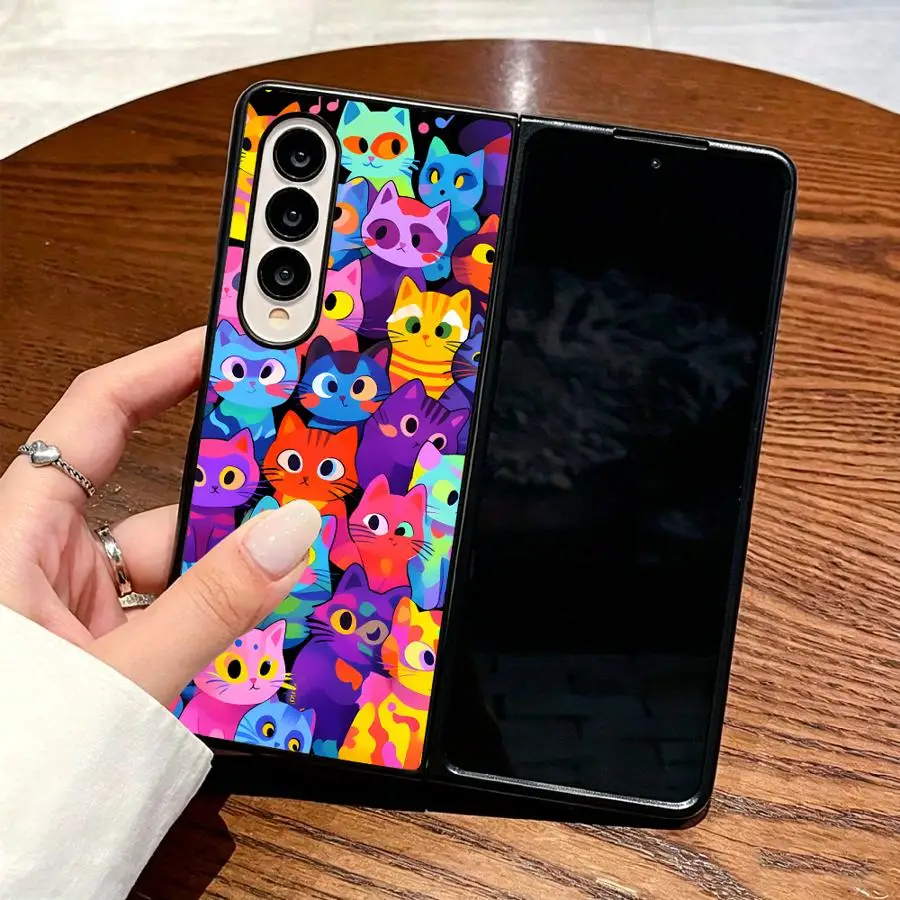 Full Cover Cat Phone Cover Case for Samsung Galaxy Z Flip 7 6 5 4 3 Z Fold 7 6 5 4 3 view 3
