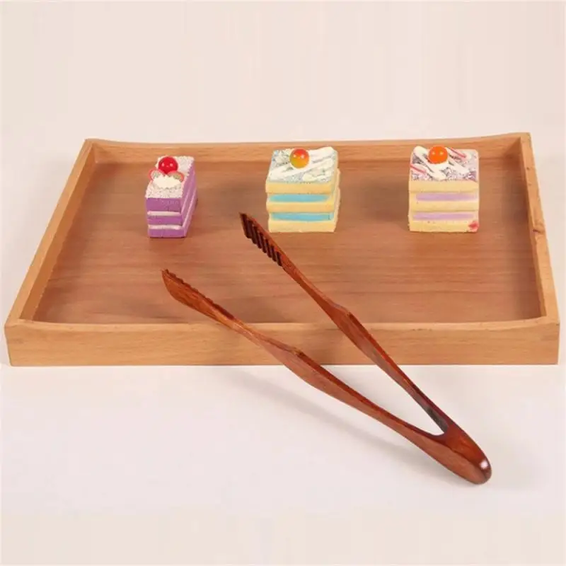 Wooden Food Clip Bread Clip Buffet Barbecue Clip Japanese Salad Snack Food Clip BBQ Clamp Kitchen Buffet Utensil Tools