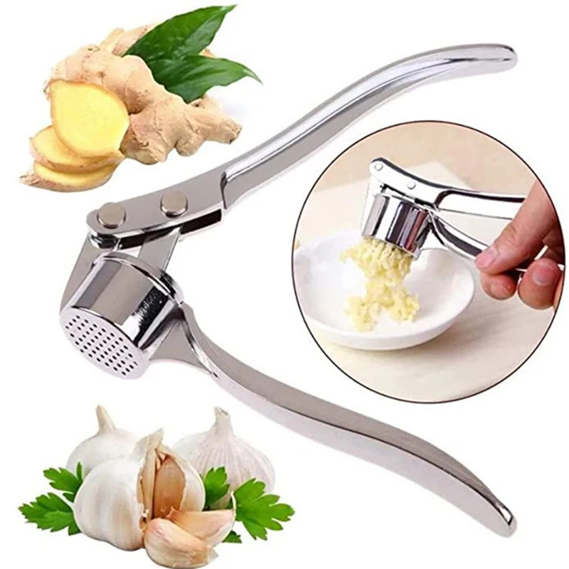 1PC Stainless Steel Garlic Masher Walnut Peeling Tool Kitchen Vegetable Fruit Squeezers Garlic Presses Bottle Cap Opener