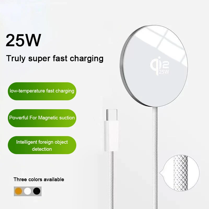 Nowa ładowarka magnetyczna Qi2.2 do szybkiego ładowania bezprzewodowego 25W dla iPhone 18 17 16 15 14 13 12 Pro Max Samsung S25 S24 S23 — zdjęcie produktu 6