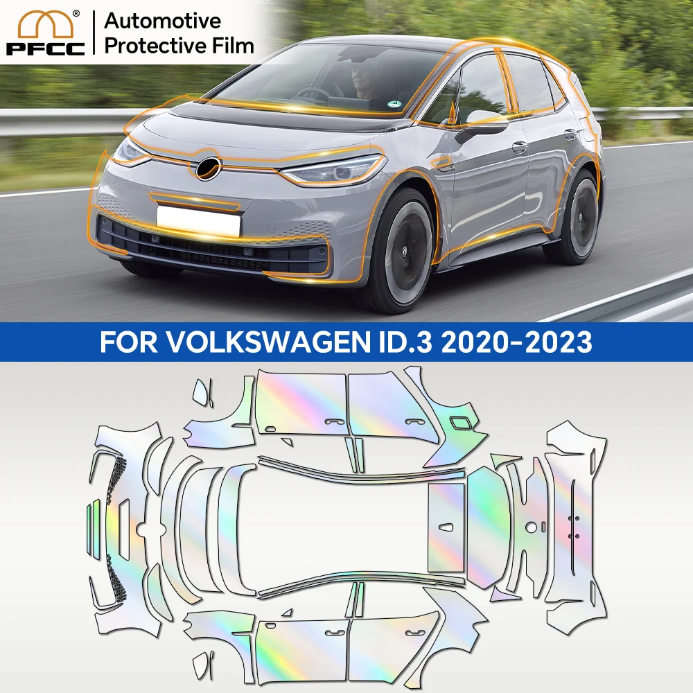 

TPU Paint Protection Film for Volkswagen VW ID.3 2020 2021 2022 2023 Precut Body Sticker 8.5mil Clear Bra Transparent PPF