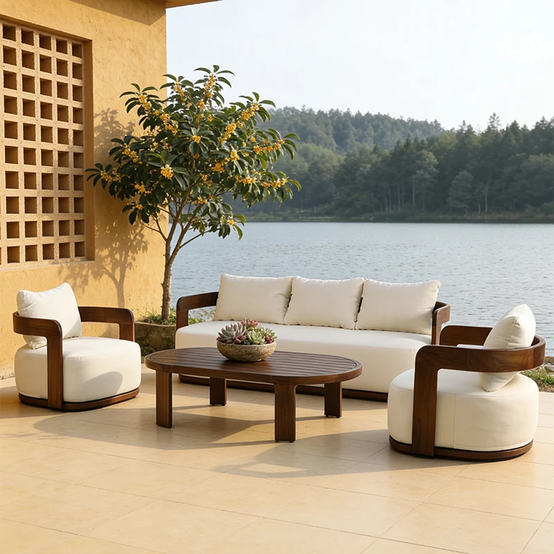 RH Furniture Luxury European Modern Aluminum Outdoor Sofa Set-Rust & Water Proof for Hotel Garden & Park Use