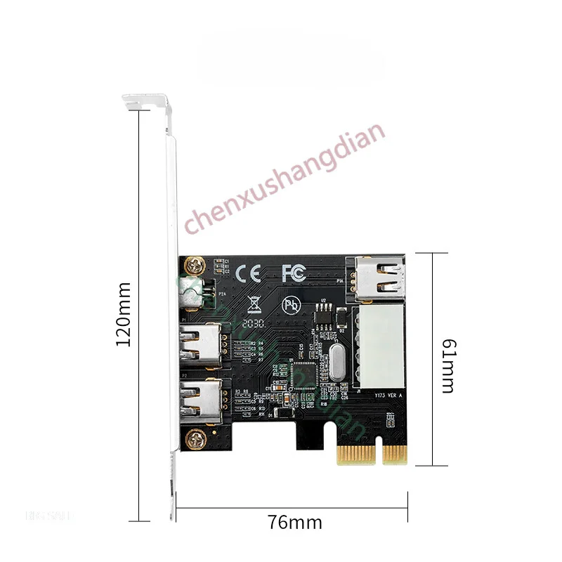 FOR PCIe to 1394 capture card four-port 400/800 1394b expansion card 6pin