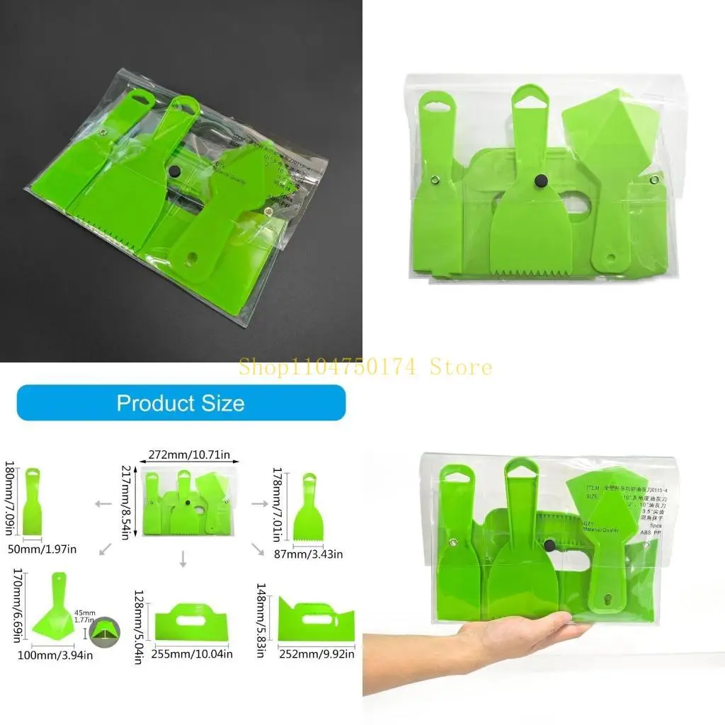 

Multiple Size Plastic Putty Scraper Set For Home Improvement Efficient Spackling top sale