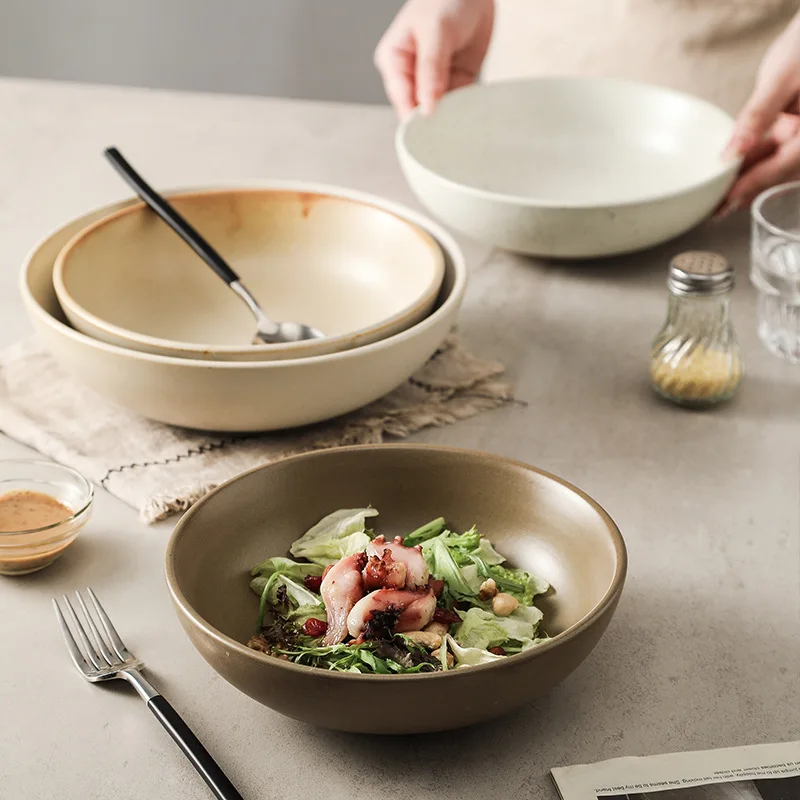 

1pcs Japanese Ceramic Bowls Set Creative Retro Style Rice Soup Dessert Bowls for Home Restaurant Safe Material