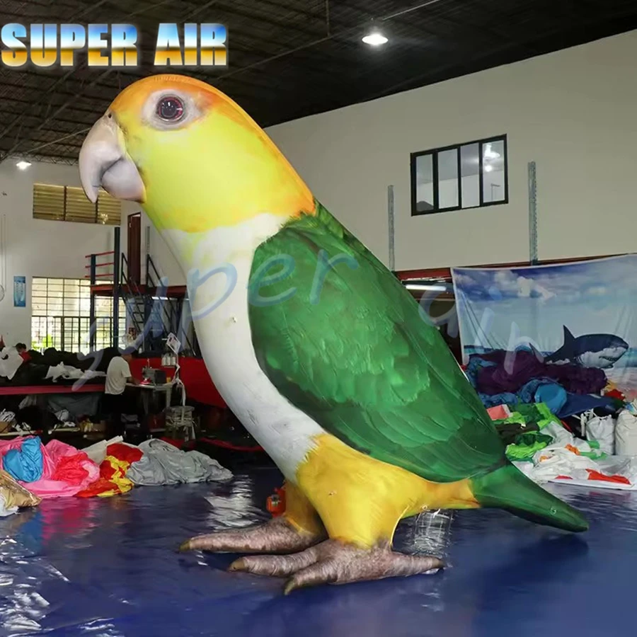 特注デザインの巨大なインフレータブルオウム、展示会用のインフレータブル動物モデル