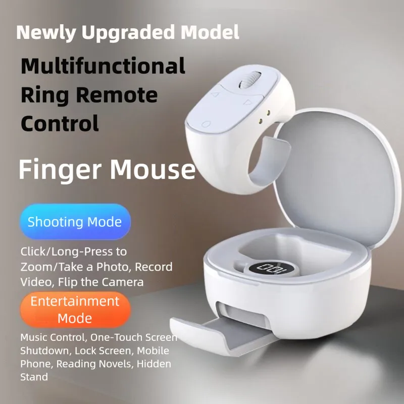 

Bracket Roller Remote Control Wireless Bluetooth Finger Mouse TikTok Video Browsing Novel Page Turning Selfie For Android IOS