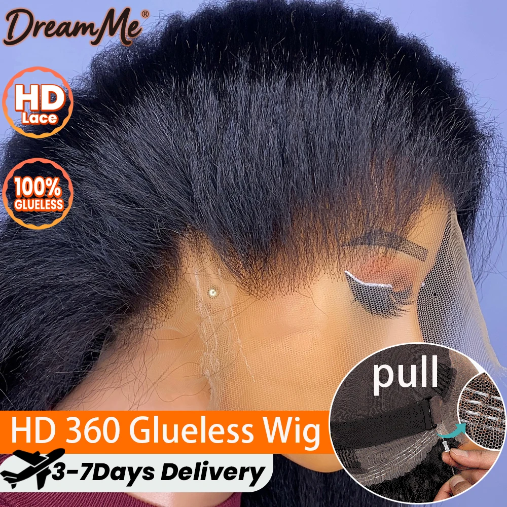 

Real HD Lace 360 Full Frontal Wigs With Invisible Strap Pre-plucked Pre-Cut Wear Go Wig Glueless 5x5 Lace Closure Wigs