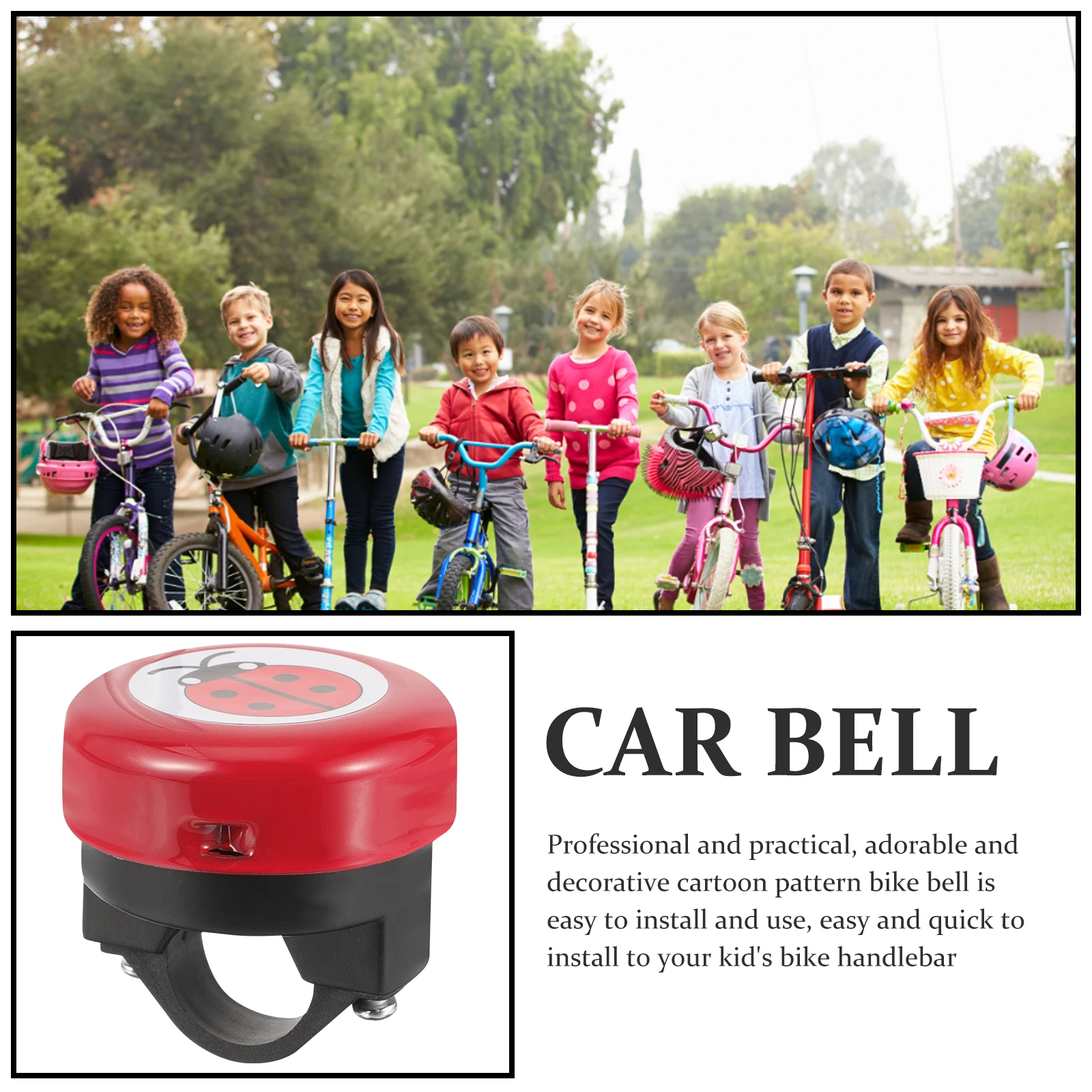 

Bicycle Bell Kids Bike Accessories Cartoon Bicycles Cute Toddler Girl Baby ABS Durable AntiRust Loud Ringing Safe for kids