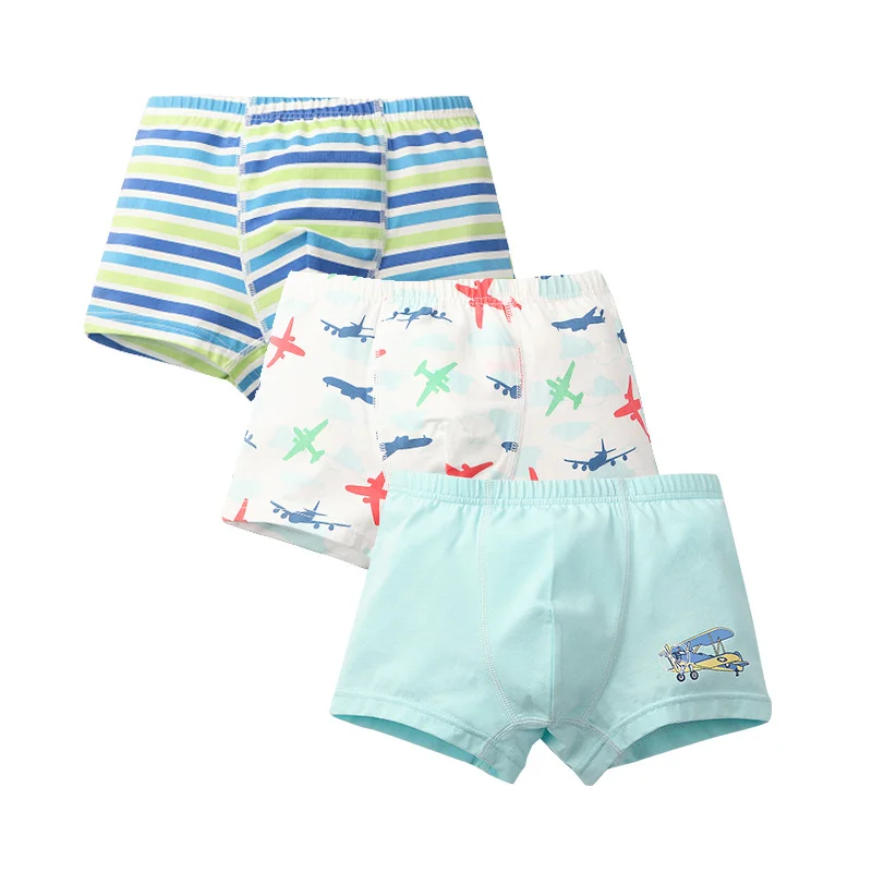 

3pcs Boys Boxer Briefs 2023 New Cotton Elastic Waist Boxers Baby Shorts Cartton Dinosaur Shark Cat