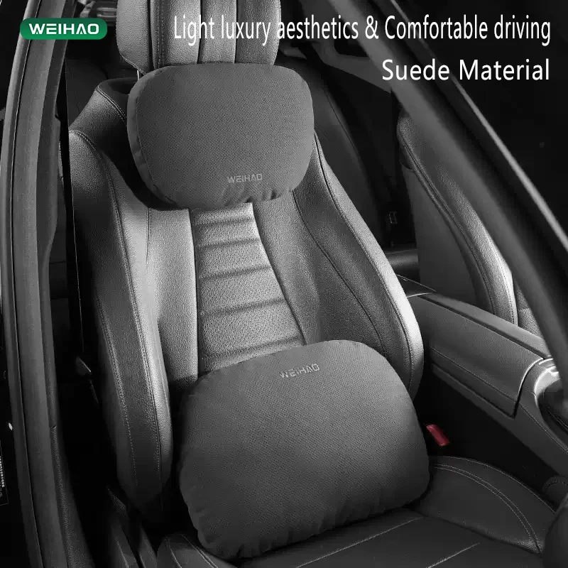 

Weihao Quality Car Headrest Neck Support Seat Soft Neck Pillow Breathable S Class Design Universal Protector Neck Waist Pillow