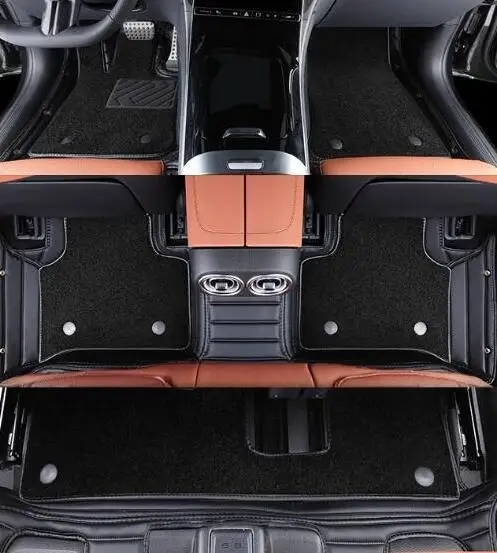 High quality rugs, Custom special car floor mats for Land Rover Discovery 4 2016-2010 7 seats waterproof double layers carpets