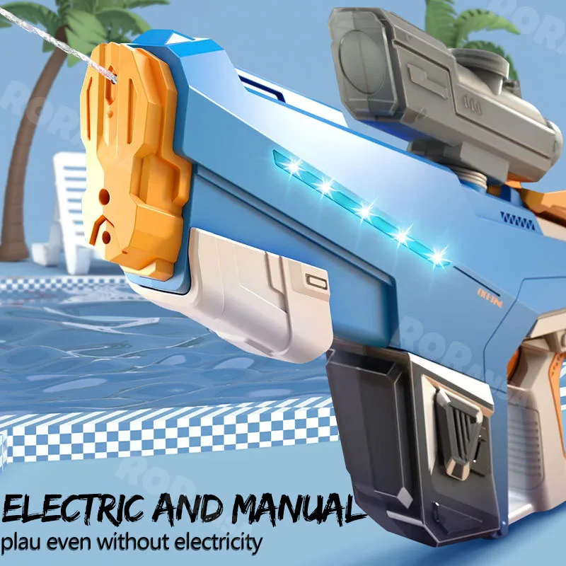 Elektryczny pistolet na wodę dla dorosłych dzieci prezent wysokociśnieniowy automatyczny zabawki na zewnątrz basenowy na plażę
