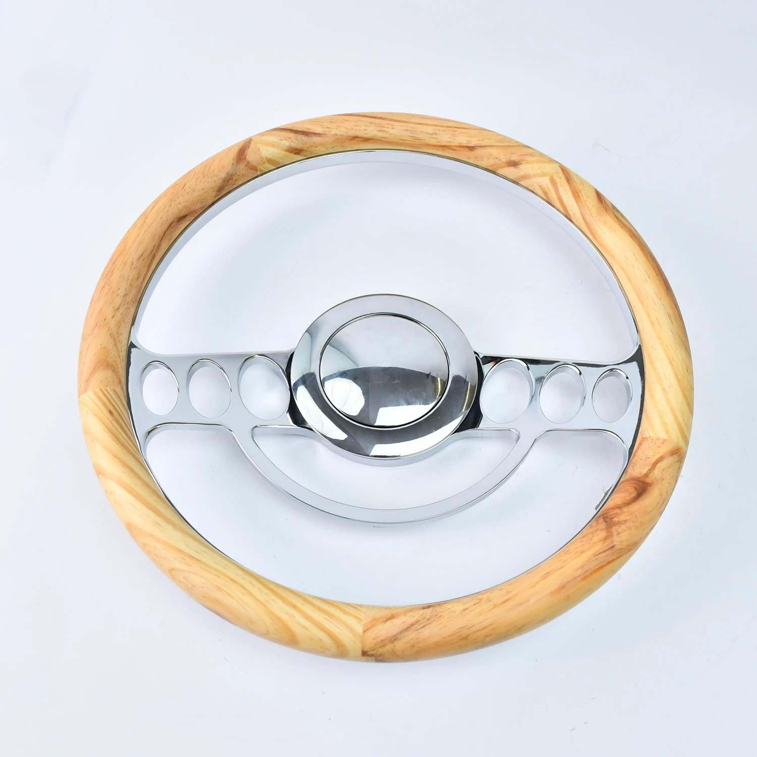 

Wood Grain Color Semi-solid Wood 6-hole Bracket 6mm Thick 10mm Electroplated Silver 9-hole Speaker