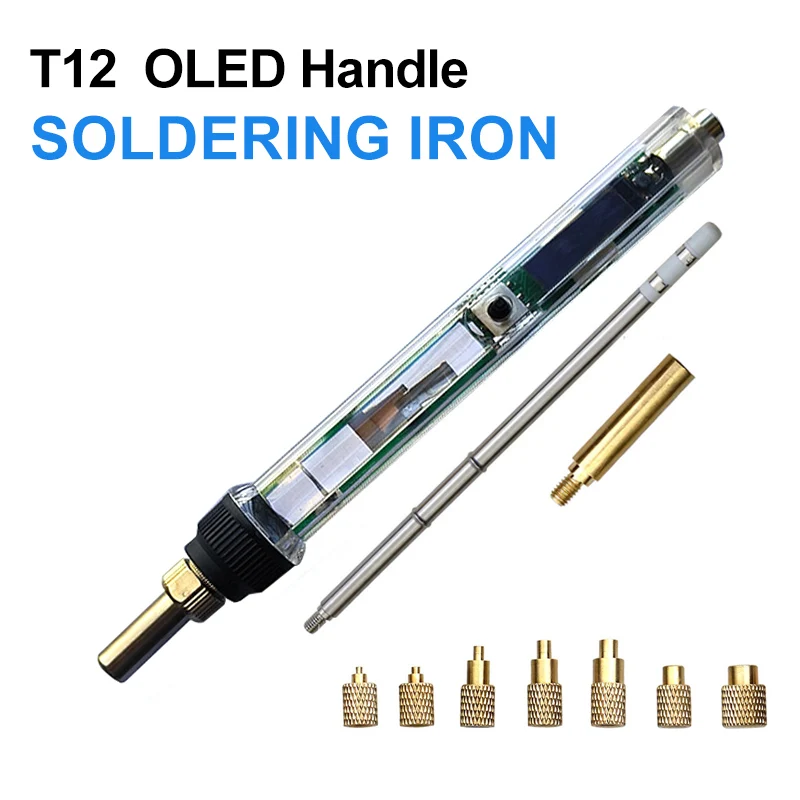 T12 Soldering Iron With Heat Insert Nut Iron Tip Insert Internal Thread Head M2-M8 Brass Hot Nut Insertion Kit 3D Print Parts