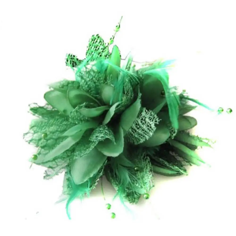Elegant Fascinator Hat Hair Clips Feather Headband Mesh  display picture 1