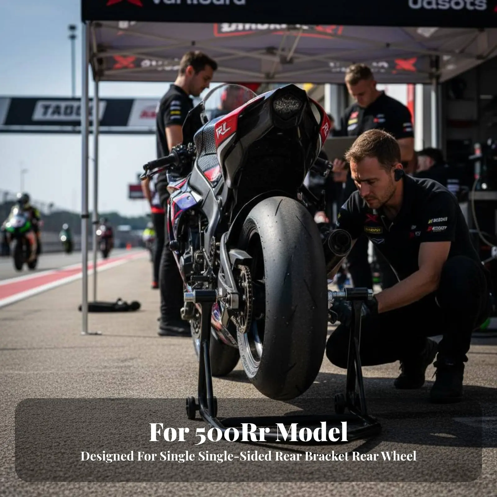 

Single Sided Swingarm Stand Sturdy Duty Construction Single Swingarm Stand Garage Equipment Easy to Use CNC Machined Pin