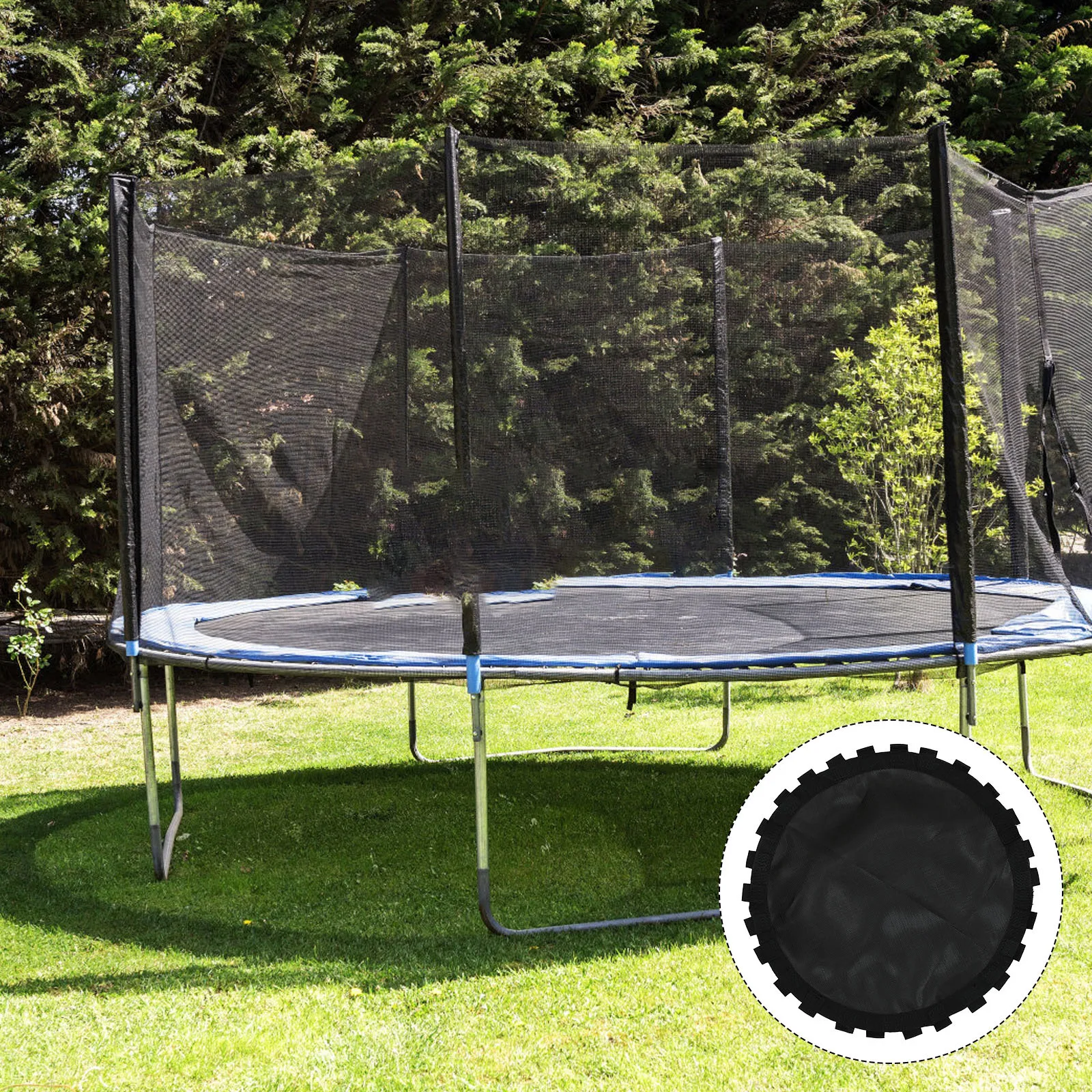 

1Pcs Trampoline Jumping Pad Replacement Round Mat Strong Elastic Breathable Uv Resistant Trampoline Accessory for Outdoor