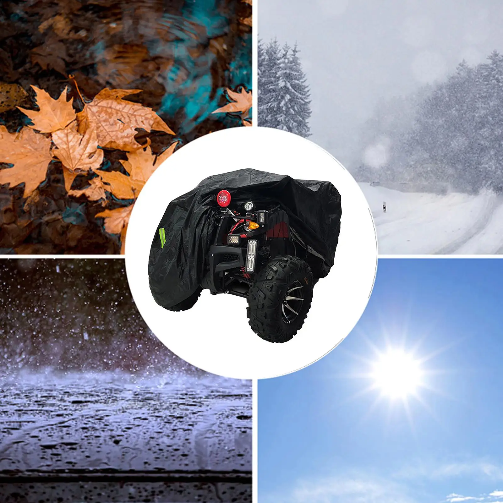 Autoabdeckung, wasserdicht, robust, Schutz, 4-Rad-Quad-Schutzhülle für Outdoor, Garage, Camping, Reisen, Abenteuer, Landwirtschaft