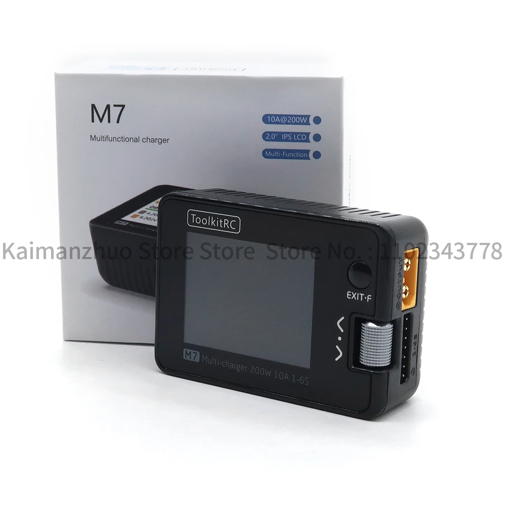 In Stock New ToolkitRC M7 200w 10A Multi Function Smart Balance Charger Discharger for Lipo LiHV LiFe Lion NiMh Pb Battery