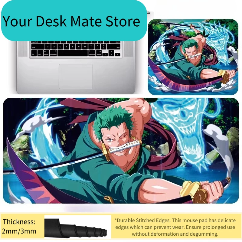 

Large Size Roronoa Zoro Luffy Animation Game Office Computer Non-slip Table Mat Two-dimensional Peripheral ONE PIECE Mouse Pad