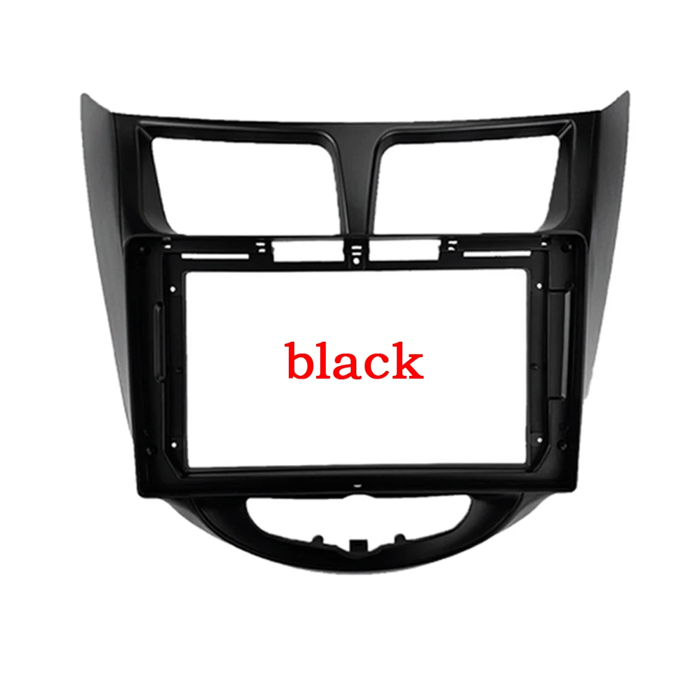 2 Din 9 Inch Car Radio DVD GPS Mp5 Plastic Fascia Panel Frame for Hyundai Verna I-25 Solaris Accent 2010~2017 Dash Mount Kit