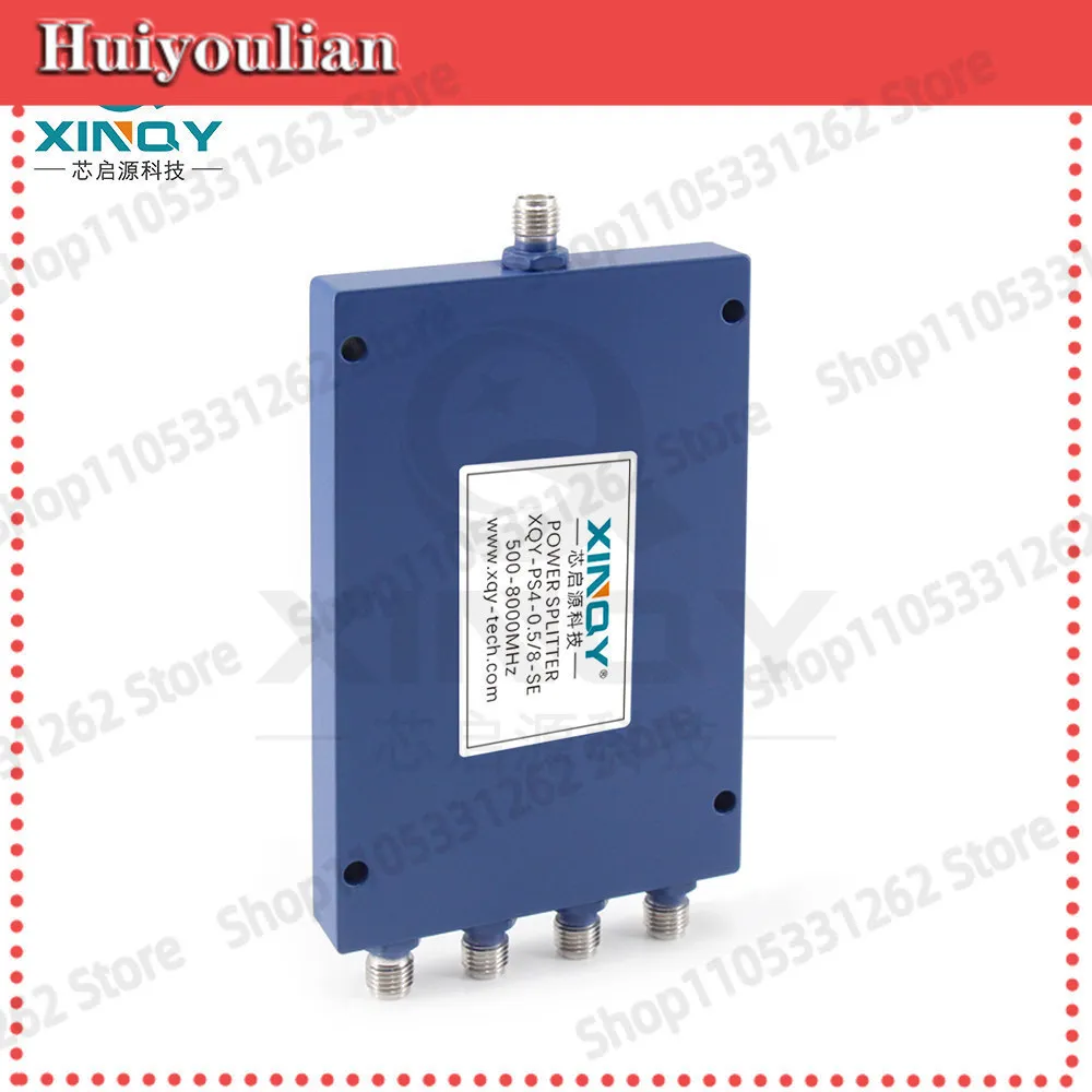 4 Way SMA Microstrip Power Divider Combiner 0.5 to 8GHz for WiFi 2.4G 5.8G 5G Sub-6 AP Small Cell 4 Channel Feed RF Splitter
