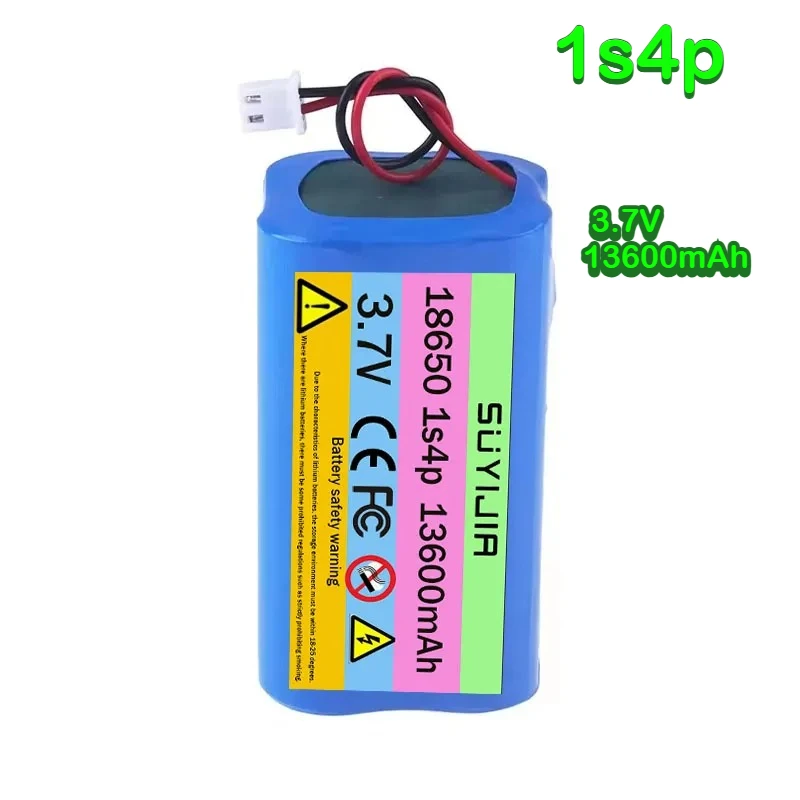 

1S4P 3.7V-4.2V 13600mAh 18650 Li-ion Battery for Fishing LED Light Bluetooth Speaker Emergency Light Backup An XH2.54-2P Plug