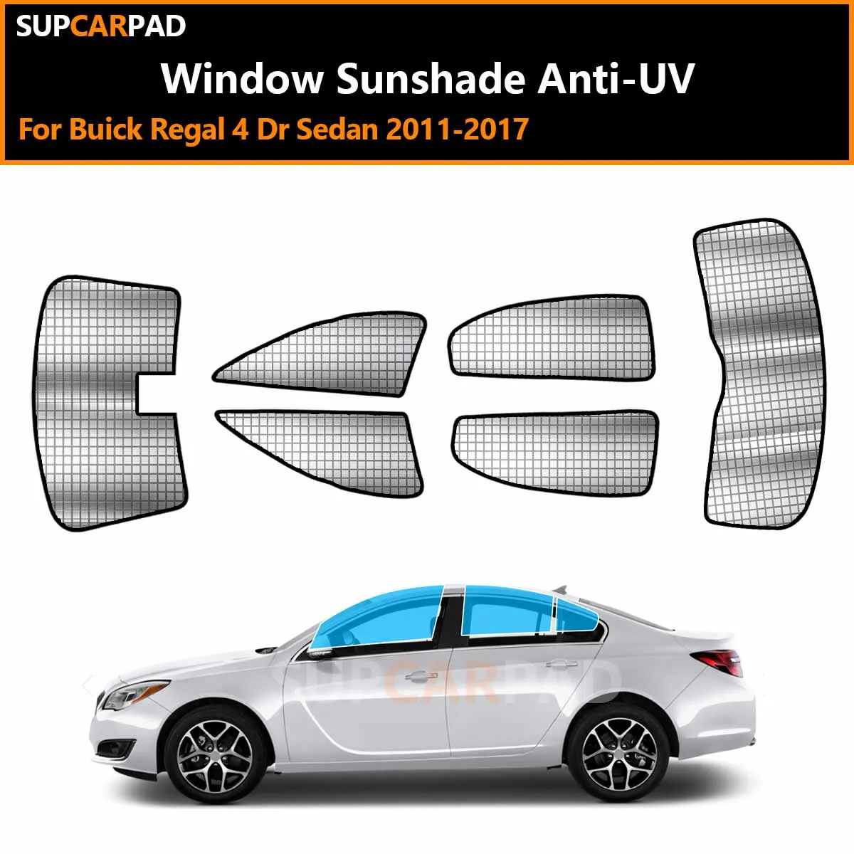 

For Buick Regal 4 Dr Sedan 2011-2017 Custom Car Window Sunshade Anti-UV Car Sun Window Visors Sunshade Covers Accessories