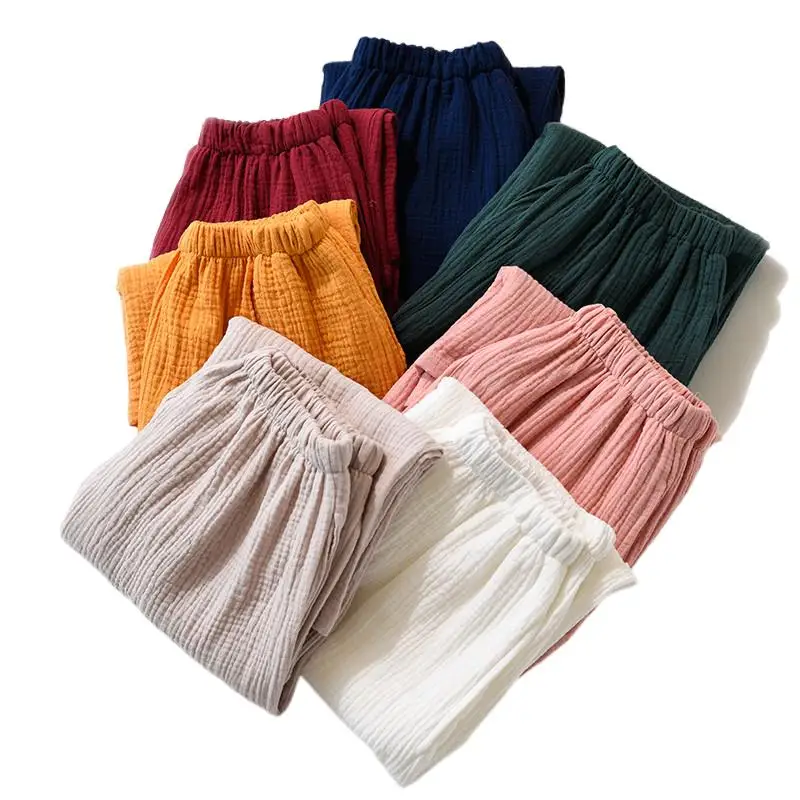 

13 colors Hot Sale Summer Wide Leg Pants Loose casual cotton Pants vintage prairie chic Trouser linen clothes women new