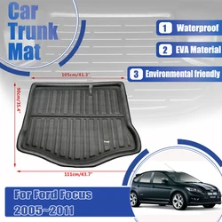 Car Trunk Mats For Ford Focus 2 II Hatchback MK2 MK2.5 2005~2011 Waterproof Trunk Storage Pad EVA Cover Boot Rug Car Accessories