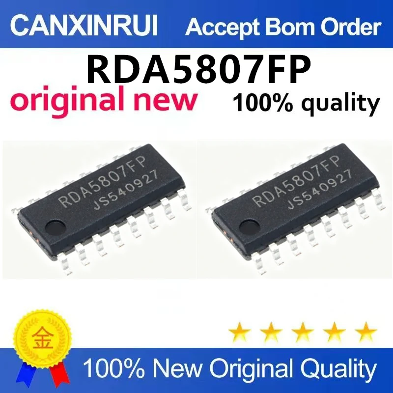 (5-100pieces)Brand new original RDA5807FP FM stereo receiver chip, receiver IC patch SOP-16