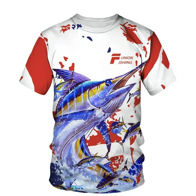 

Men's T Shirt 3D Catfish Printed Outdoor Go Fishing Tracksuits Fashion Casual O-neck Short Sleeve Tops Summer Oversized T-shirt